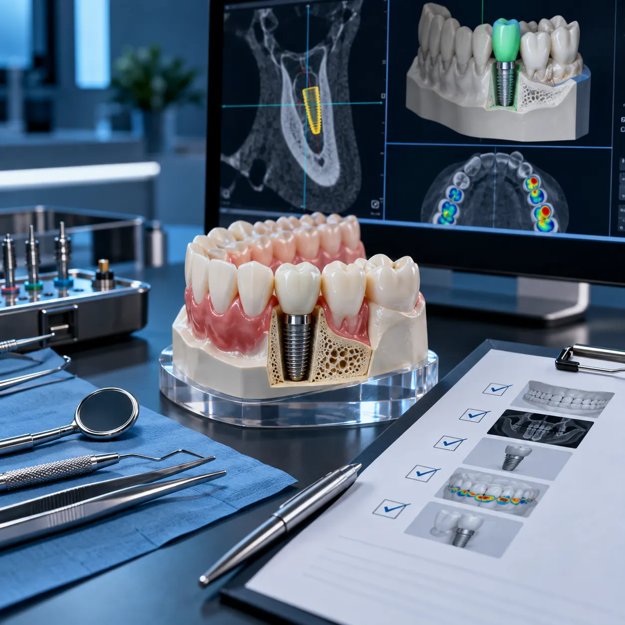 Planejamento técnico de implantes.