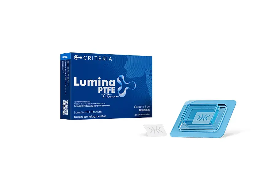 Lumina-PTFE Titanium – Barreira regenerativa d-PTFE com reforço