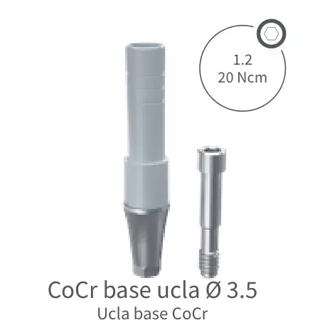 Base UCLA CoCr indexada Ø3,5 mm, altura 2,5 mm (75.3512I)