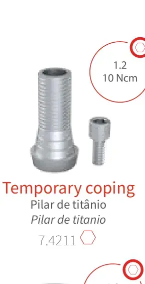 Cilindro provisório / coping temporário de titânio (7.4211)