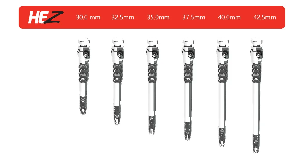 Modelos zigomáticos DSP de 30 a 42,5 mm